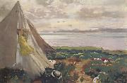 Sir William Orpen A Breezy Day,Howth Spain oil painting artist
